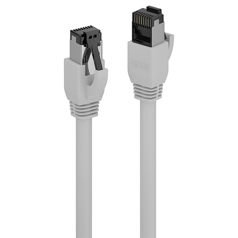 Lindy Ethernet Cable 2m CAT 8 Internet cable 40Gbps 2000Mhz Network Cable, RJ45 LAN Patch Cable Compatible with PC/Laptop, Modem, Router, Switch, TV, Xbox, PS5