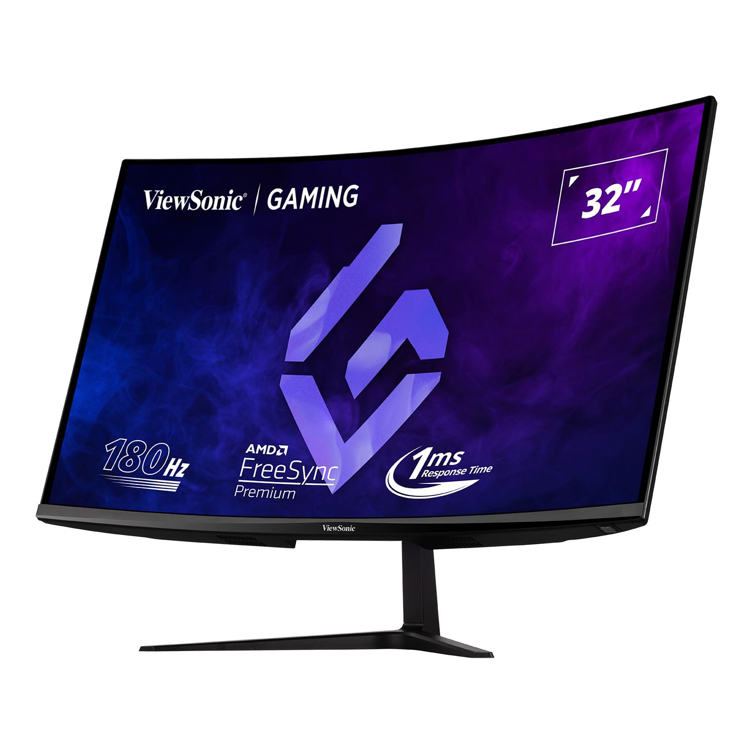 ViewSonic VX3218C-2K 32-inch QHD 1440p Curved Gaming Monitor, 165Hz, 1ms, AMD FreeSync Premium, Integrated Speakers, HDMI, DisplayPort