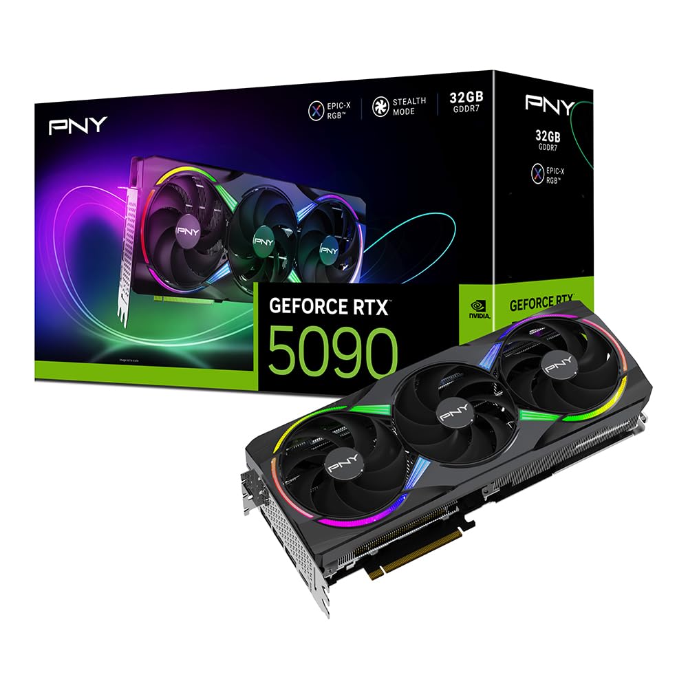 PNY GeForce RTX™ 5090 32GB ARGB OC Triple Fan Graphics Card DLSS 4
