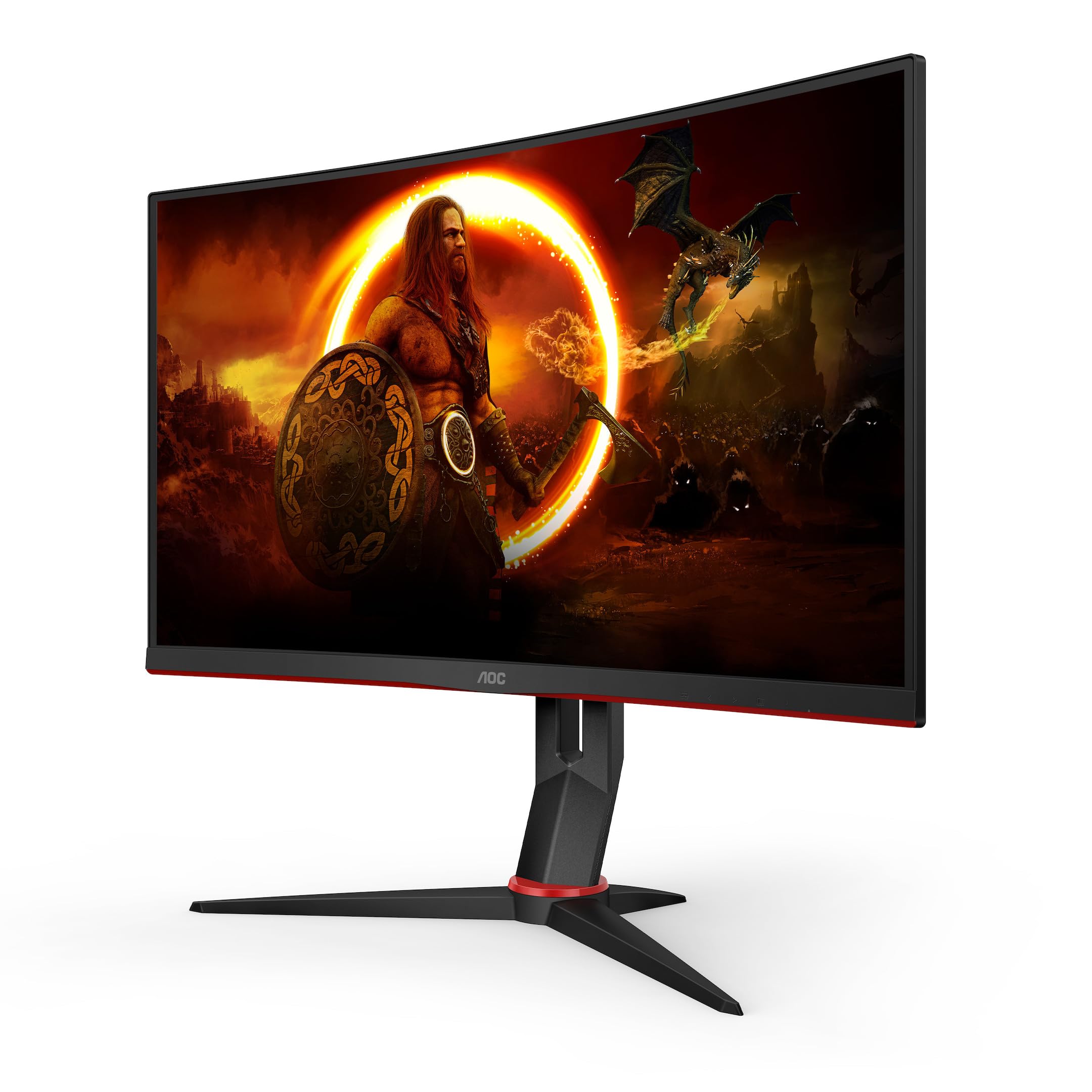 AOC Gaming C32G2ZE - 32 Inch FHD Curved Monitor, 240Hz, 1 ms MPRT, VA AMD FreeSync Premium, Low Input Lag (1920x1080@ 240Hz, 300 cd/m², HDMI/DP)