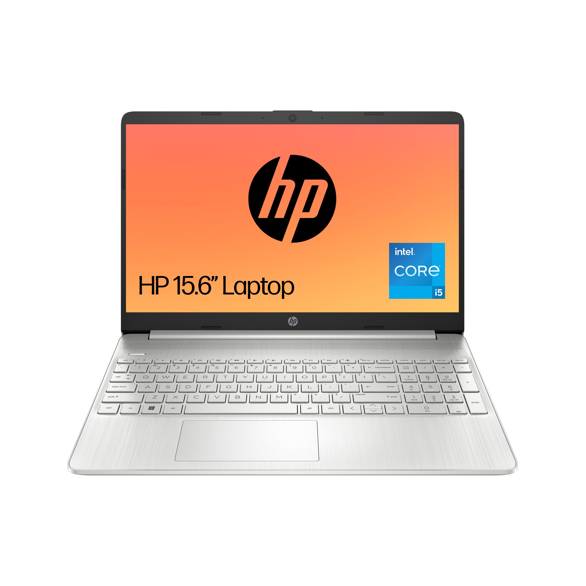 HP 15.6" Laptop | Intel Core i5-1235U Processor | 8 GB RAM | 512 GB SSD | Intel Iris Xe Graphics | FHD Display | Up to 7hrs battery | Win 11 | Dual Speakers | Natural Silver | 15s-fq5022sa