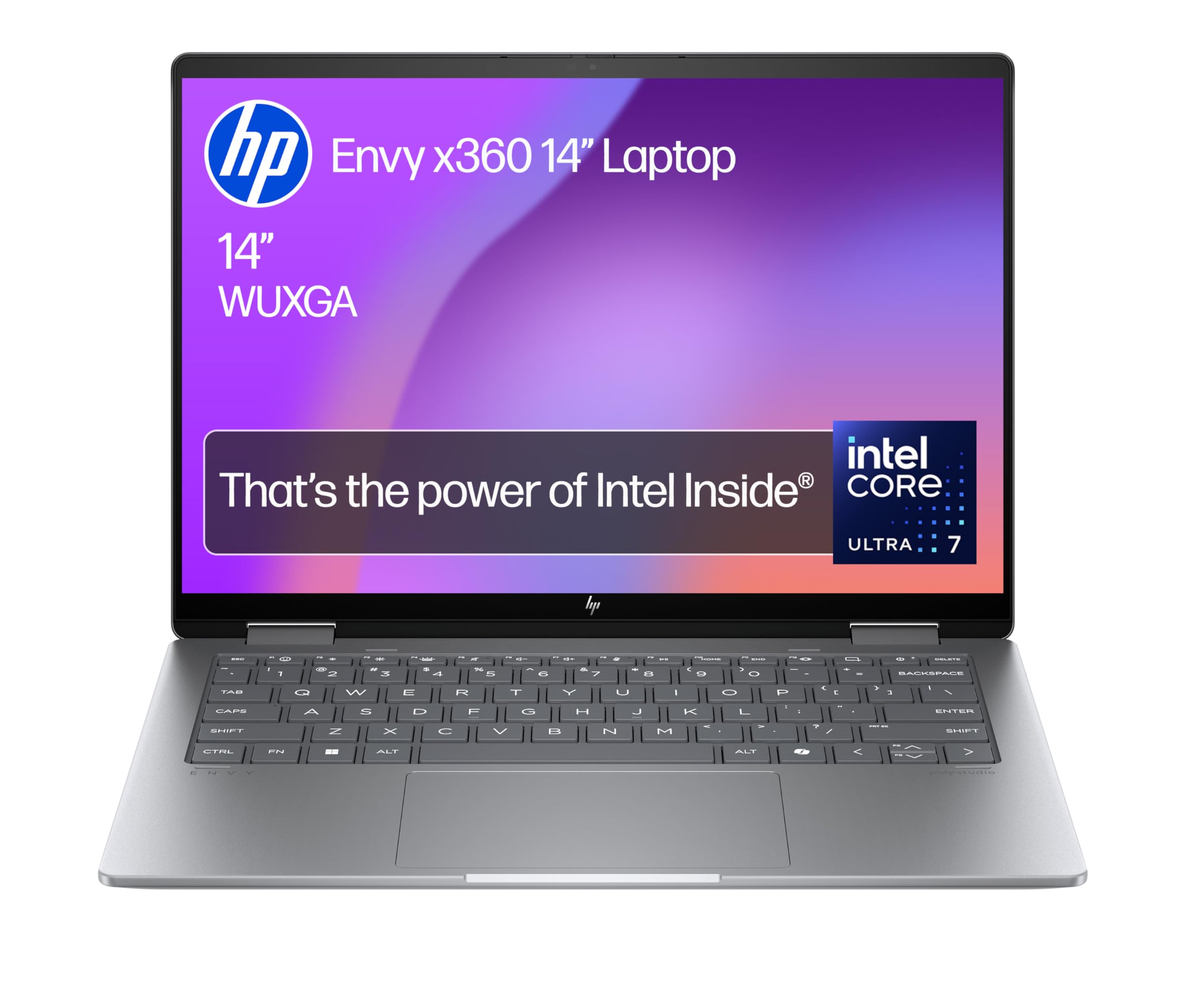 HP Envy x360 14" 2in1 Laptop | Intel Core Ultra 7-155U | Intel Evo | AI Enhanced | 16 GB RAM | 512 GB SSD | Intel Arc | WUXGA IPS Touchscreen | Up to 19.5 hrs battery | Win 11 | Silver | 14-fc0003sa