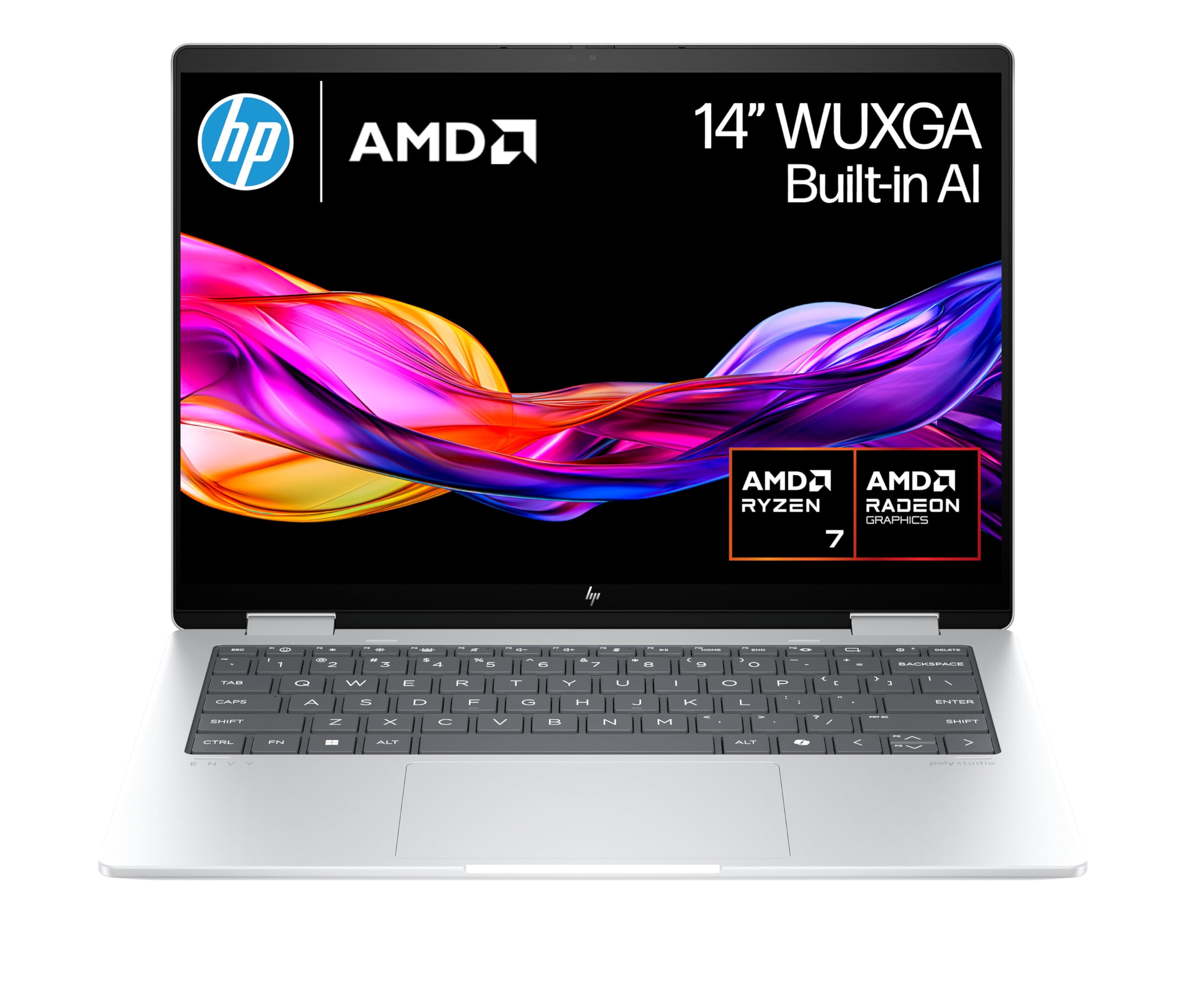 HP Envy x360 14" 2in1 Laptop | AMD Ryzen 7 8840HS Processor | Built-In AI | 16 GB RAM | 1TB SSD | AMD Radeon Graphics | WUXGA IPS Touchscreen | Up to 14hrs 45 battery | Win 11 | Silver | 14-fa0000sa