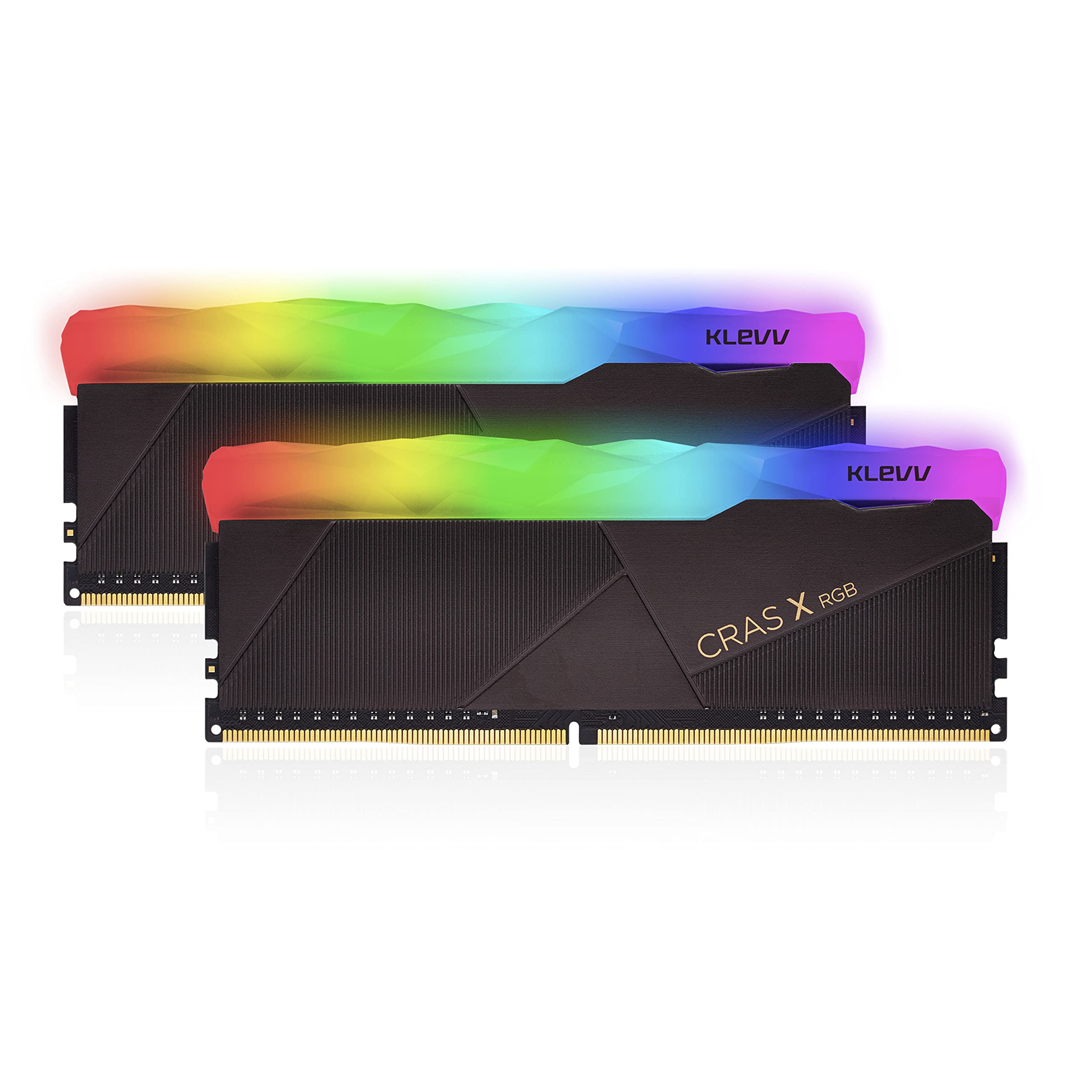 KLEVV CRAS X DDR4 RGB 16GB (2x 8GB) 3200MHz CL16 Gaming Memory RAM kit XMP 2.0 High Performance Overclocking 16-18-18-38