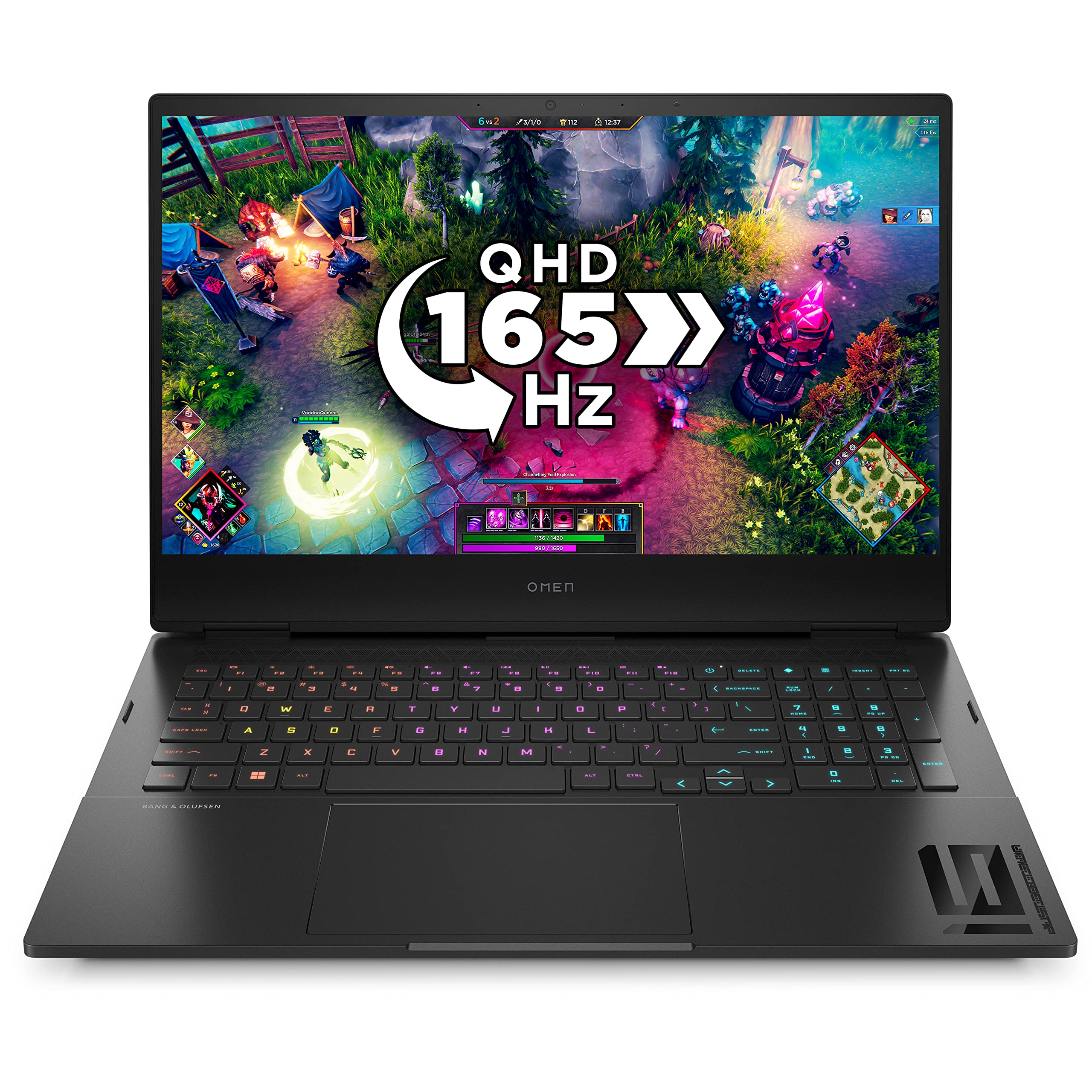 HP OMEN Gaming Laptop 16-k0000sa | Intel® Core™ i7-12700H Processor | 16GB RAM | 1TB SSD | NVIDIA® GeForce RTX™ 3070 Ti Laptop GPU | 16.1” QHD 16:9 display | 165Hz | Microsoft Windows 11 Home | Black